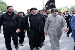 مقتدی صدر در راهپیمایی اربعین/عکس