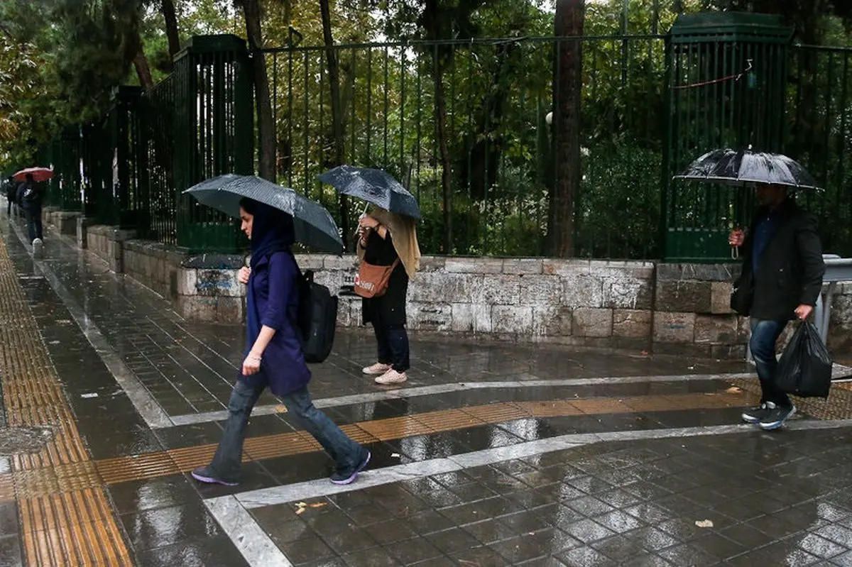 ادامه بارش باران پاییزی در تهران / تصاویر