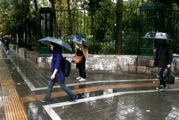 ادامه بارش باران پاییزی در تهران / تصاویر