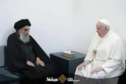 تصاویر جدید از دیدار پاپ فرانسیس و حضرت آیت الله سیستانی