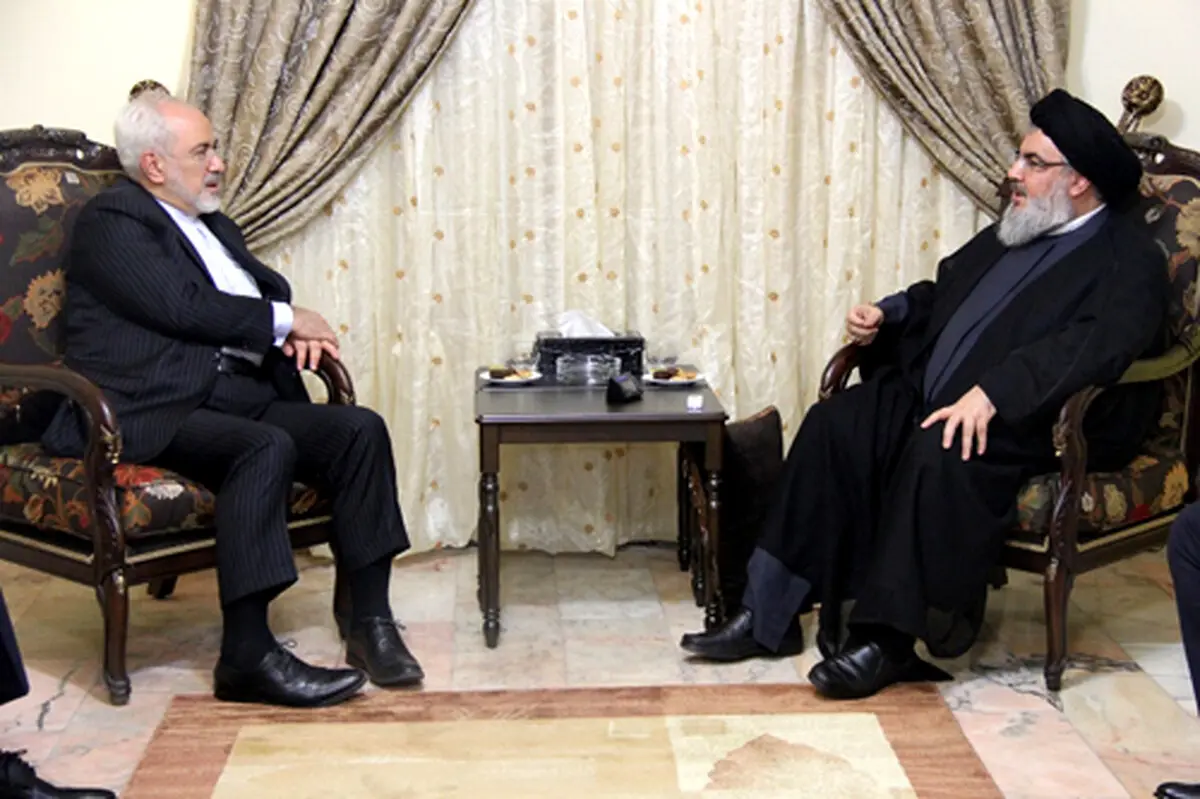 دیدار ظريف با سيدحسن نصرالله/عکس