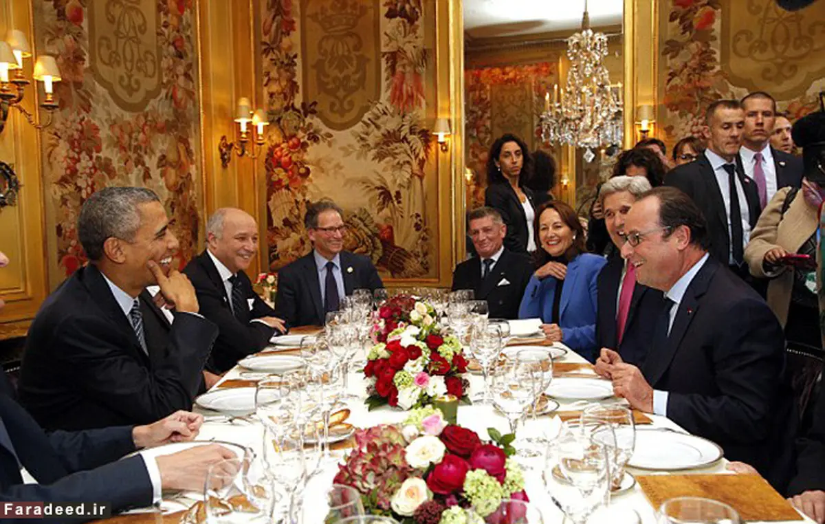 میز شام اولاند برای اوباما/تصاویر