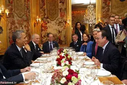 میز شام اولاند برای اوباما/تصاویر