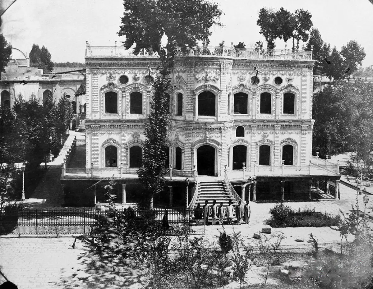 عکسی نایاب از عمارت خوابگاه ناصری در شمال کاخ گلستان