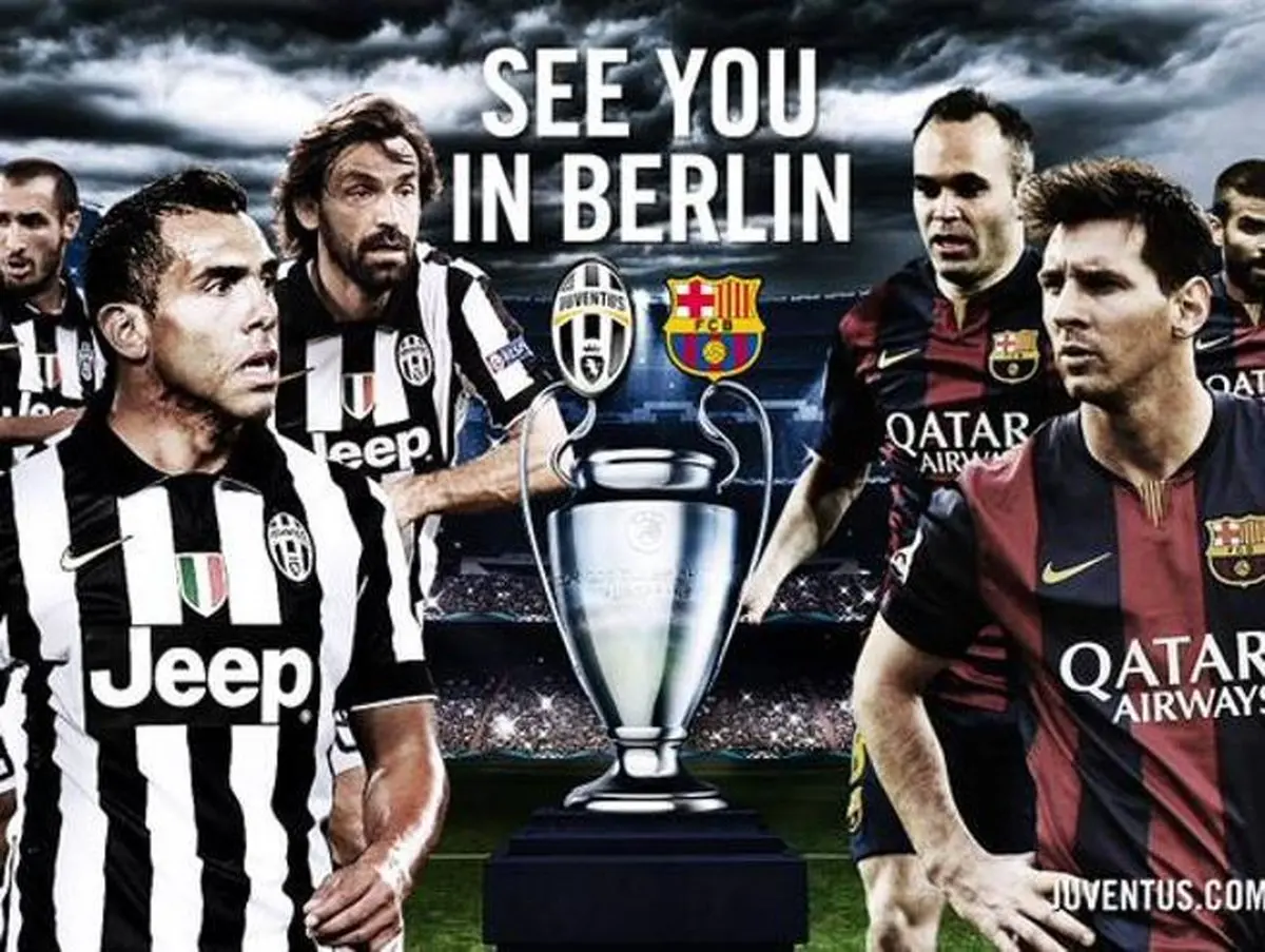 تبریک باشگاه یوونتوس به قهرمانی بارسلونا/عکس