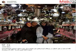 مونا فرجاد در کافه ای سنتی جالب در اصفهان/ عکس