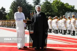 تصاویری از استقبال رسمی روحانی از رئیس‌جمهور سریلانکا