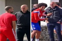 زیدان در تمرینات بایر مونیخ/ عکس