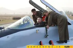 عکس/رهبر کره‌شمالی در حال هوا شدن!