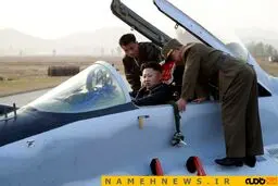 عکس/رهبر کره‌شمالی در حال هوا شدن!