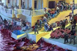 نقاشی قتل عام اسپایکر/عکس