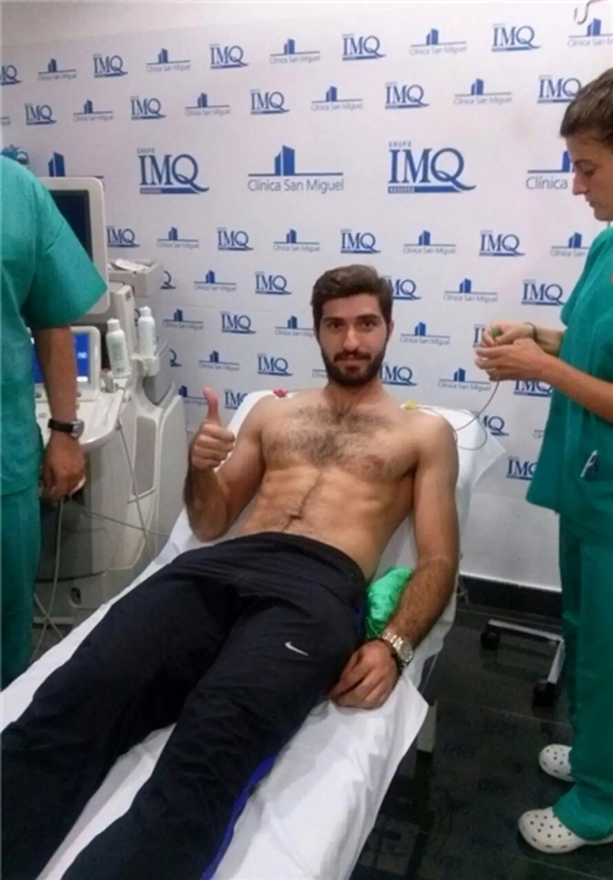 انصاری‌فرد در تست‌های پزشکی اوساسونا + عکس