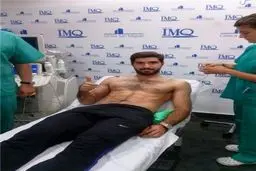 انصاری‌فرد در تست‌های پزشکی اوساسونا + عکس