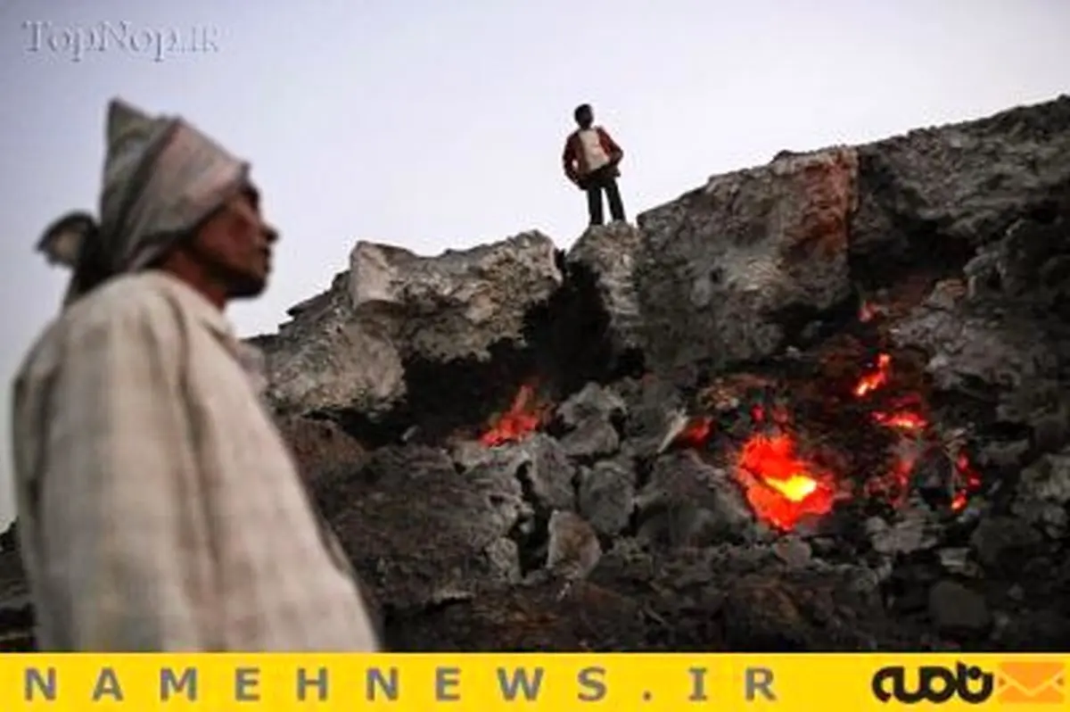 کار زنان و کودکان در میان مواد مذاب+تصاویر