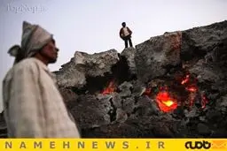 کار زنان و کودکان در میان مواد مذاب+تصاویر