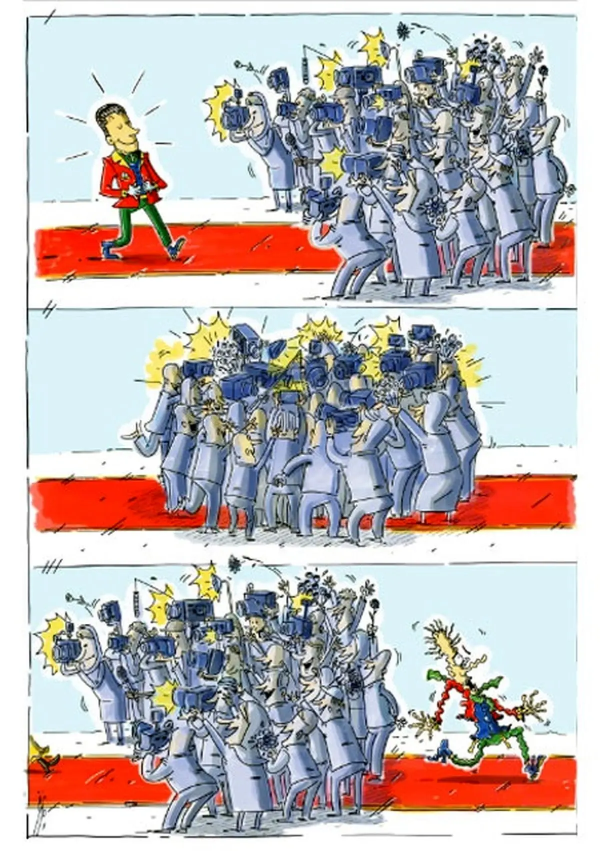 کاریکاتور/ فرش قرمز ایرانی!