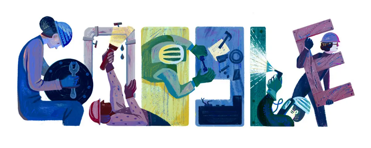 لوگوی جالب گوگل به مناسبت روز کارگر/عکس