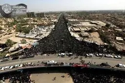 تصاویر زیبایی از بین الحرمین در روز عاشورا