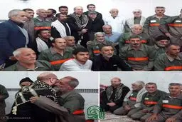 قالیباف در جمع خادمین مسیر پیاده‌روی اربعین / عکس