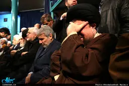 گریه کردن سیدحسن خمینی بعد از فوت آیت الله هاشمی/عکس