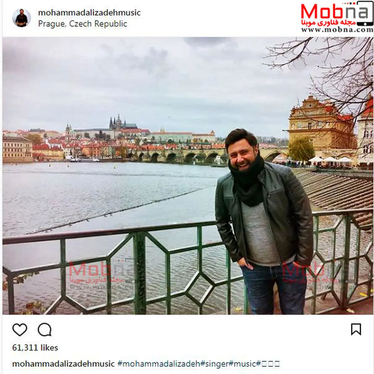 محمد علیزاده در شهر زیبای پراگ، پایتخت جمهوری چک / عکس