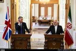 نشست خبری مشترک ظریف و وزیر خارجه انگلیس/تصاویر