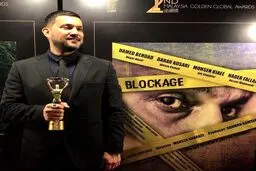 جابزه بهترین بازیگر مرد گلدن گلوبال در دستان حامد بهداد/عکس