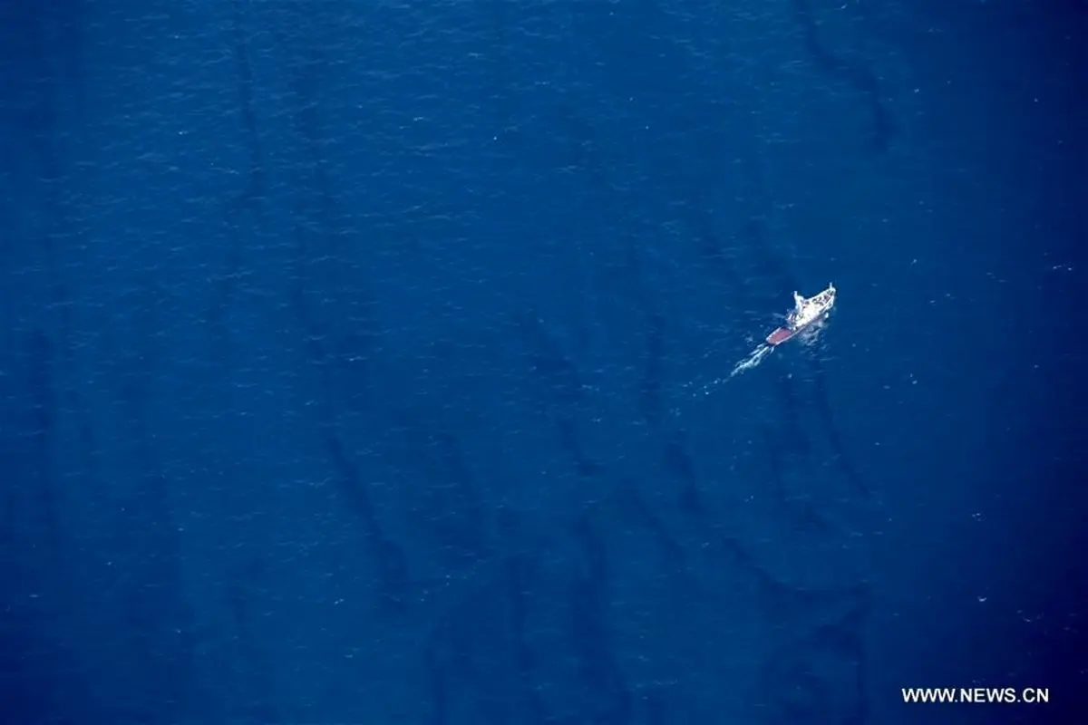 تصویری از محل غرق‌شدن نفتکش سانچی