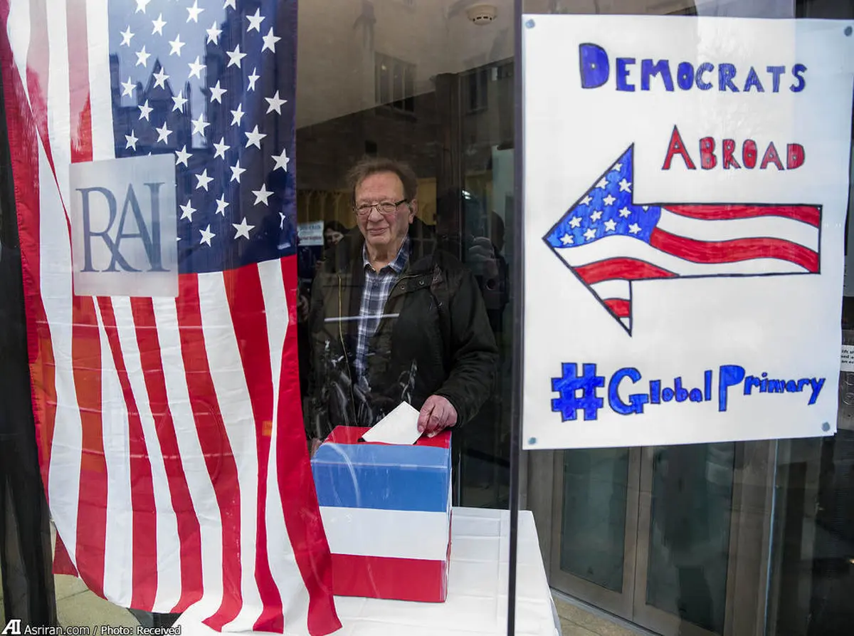 رای دادن برادر نامزد انتخابات آمریکا در انگلیس/عکس