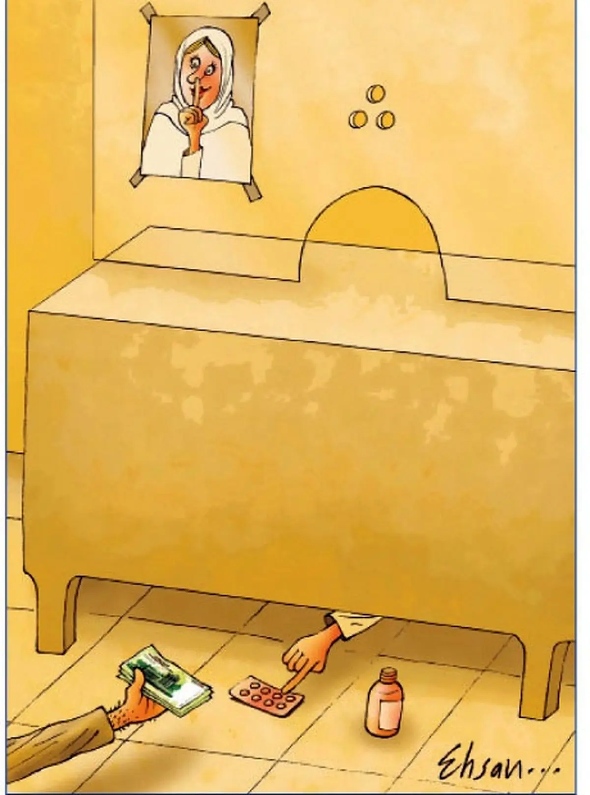 کاریکاتور/ هیس! زیر میزی رو برسون!