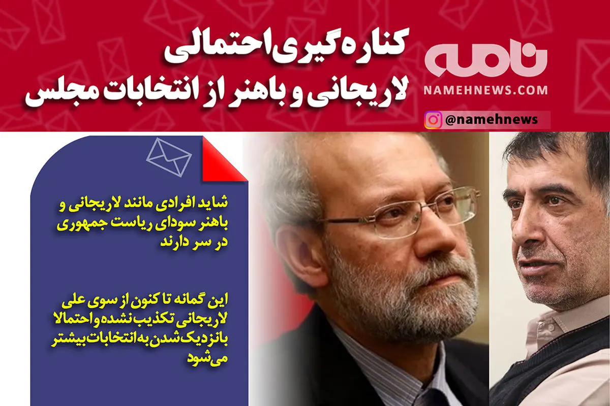 فتوتیتر/ کناره گیری احتمالی لاریجانی و باهنر