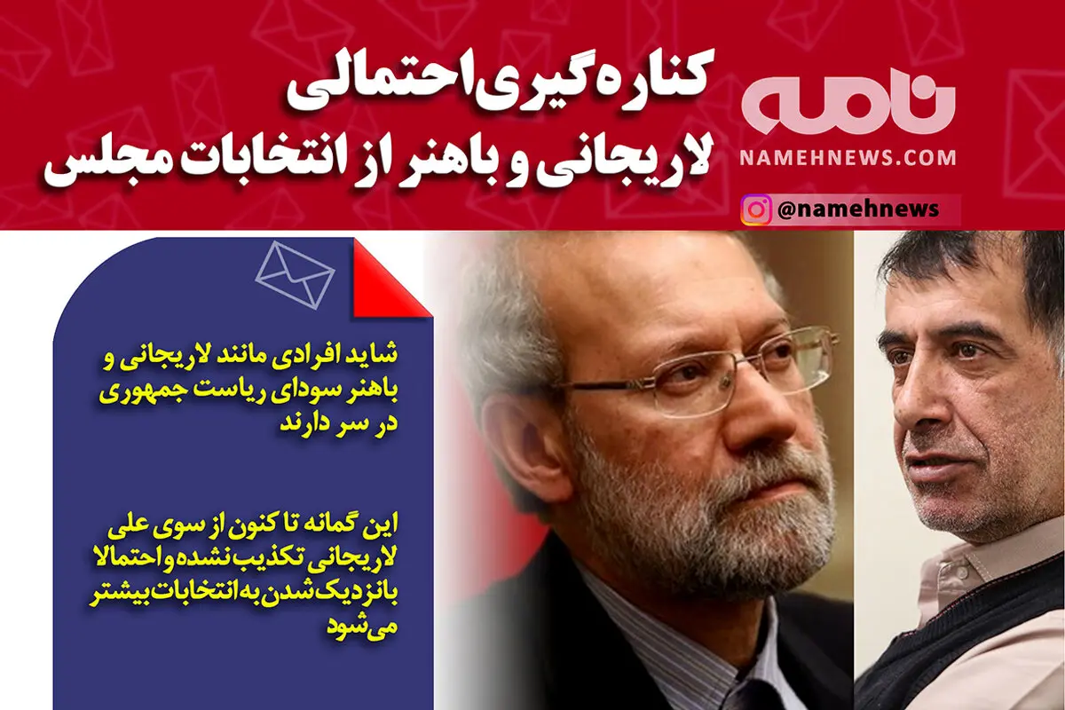 فتوتیتر/ کناره گیری احتمالی لاریجانی و باهنر