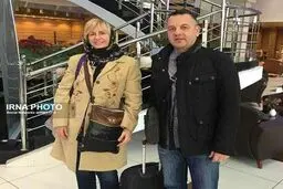 سرمربی جدید تیم ملی والیبال و همسرش در تهران/عکس