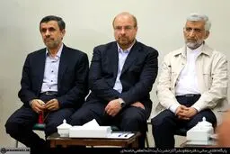 قالیباف،احمدی نژاد و جلیلی در یک قاب/عکس
