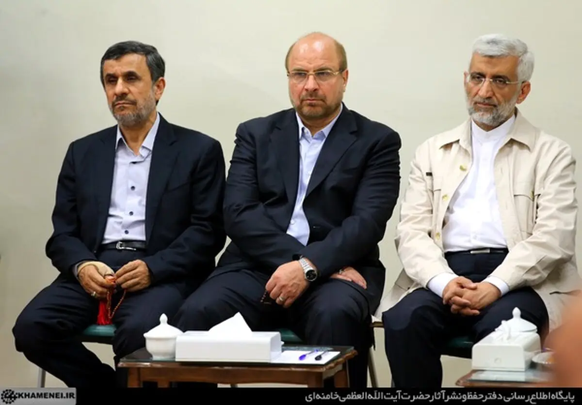 قالیباف،احمدی نژاد و جلیلی در یک قاب/عکس