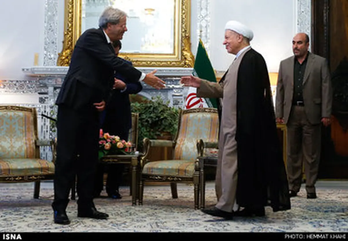 دیدار وزیر امور خارجه ایتالیا با آیت‌الله هاشمی رفسنجانی/تصاویر