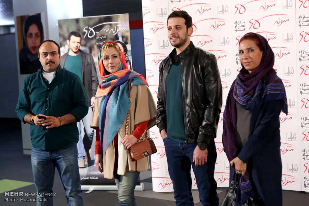 تیپ متفاوت آنا نعمتی در اکران یک فیلم/عکس