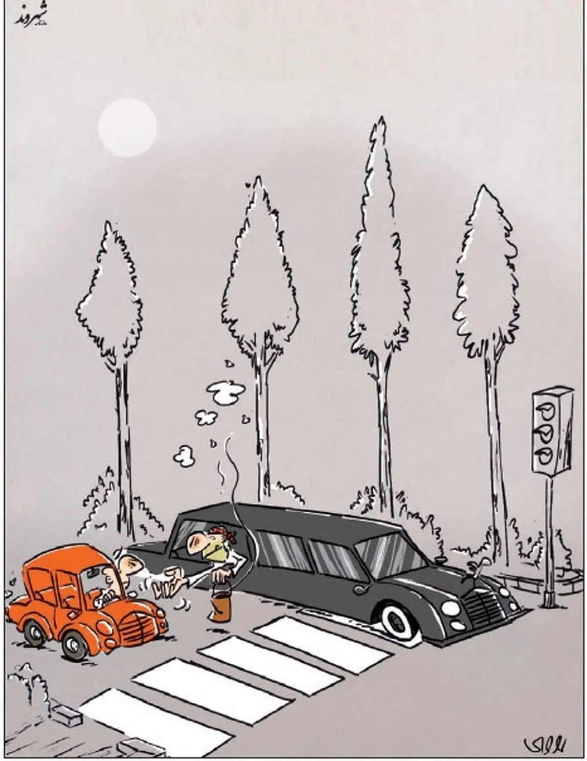 کاریکاتور/ متکدی میلیاردر!