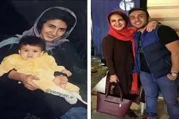 خانم بازیگر و آقاپسرش در گذر زمان /عکس