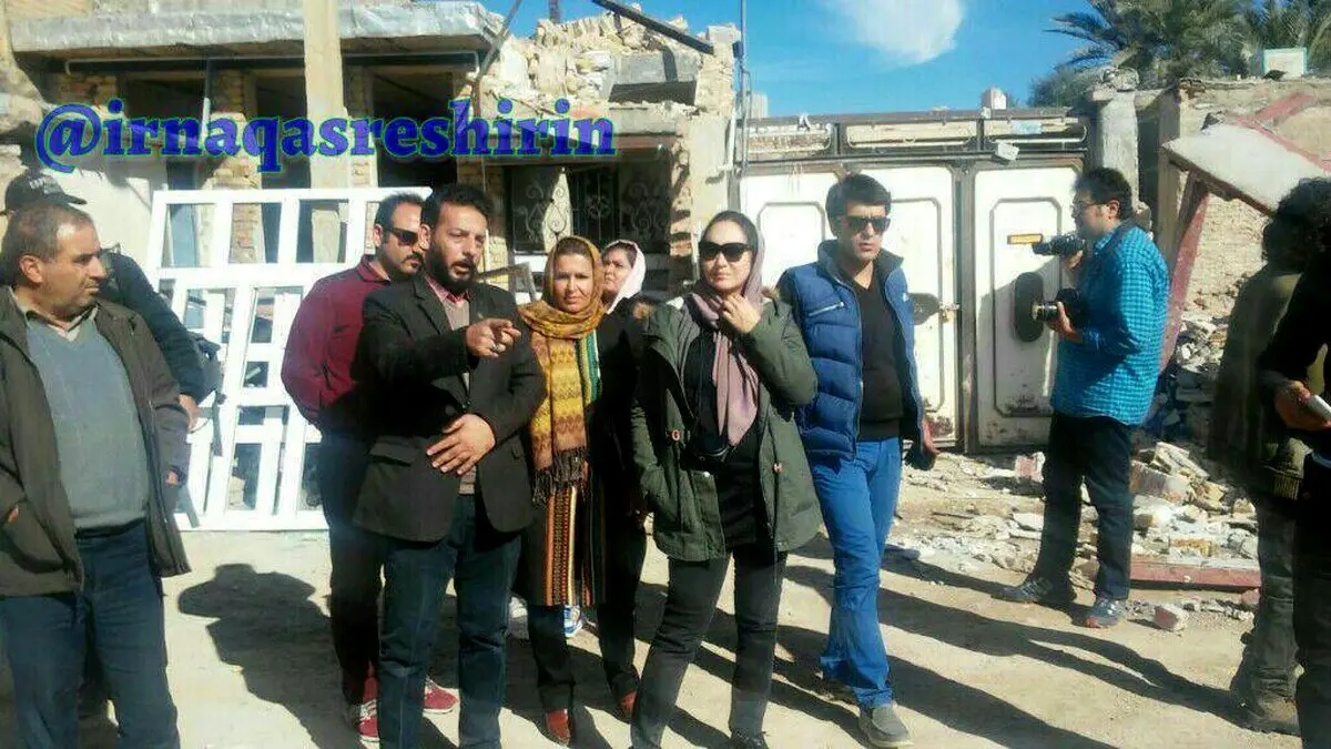 حضور نیکی کریمی در مناطق زلزله‌زده کرمانشاه/عکس