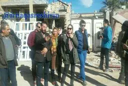حضور نیکی کریمی در مناطق زلزله‌زده کرمانشاه/عکس