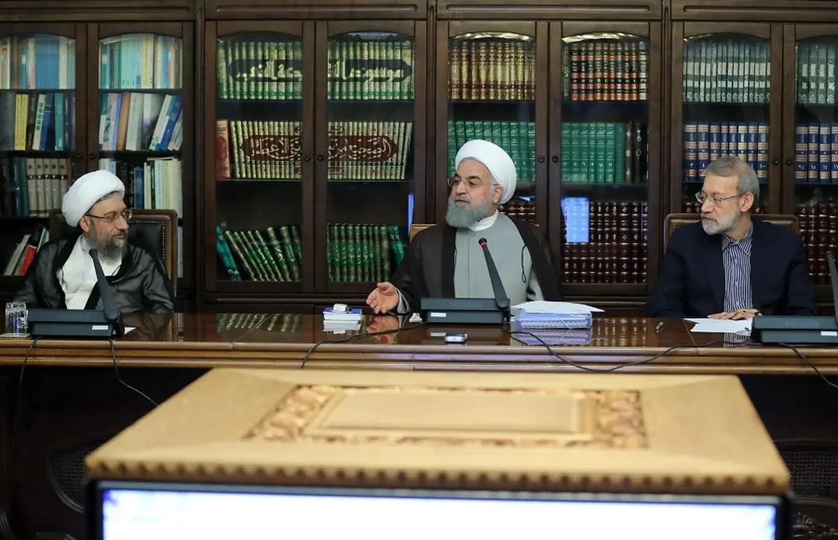 جلسه برادران لاریجانی و حسن روحانی برای بررسی مشکلات اقتصادی/تصاویر