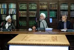 جلسه برادران لاریجانی و حسن روحانی برای بررسی مشکلات اقتصادی/تصاویر