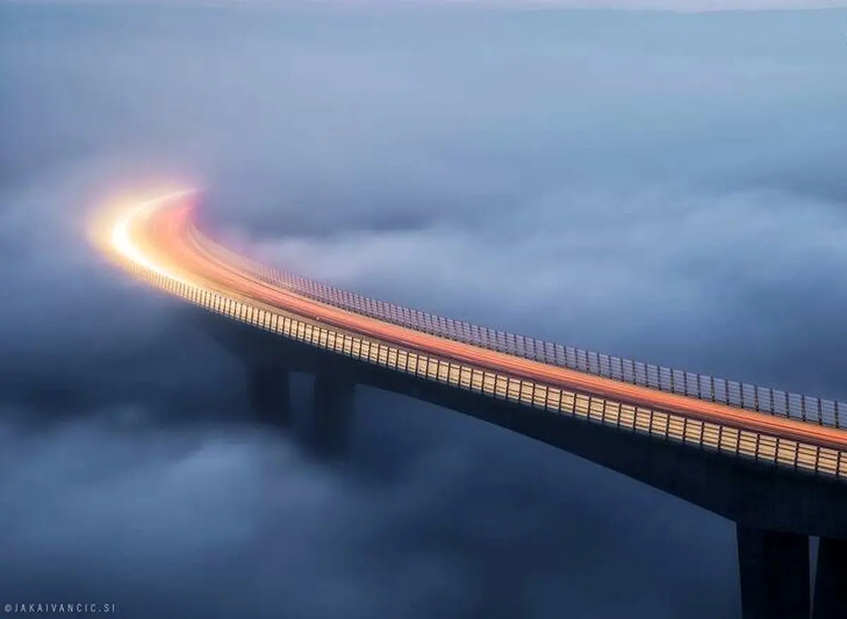 رانندگی روی ابرها !/ عکس