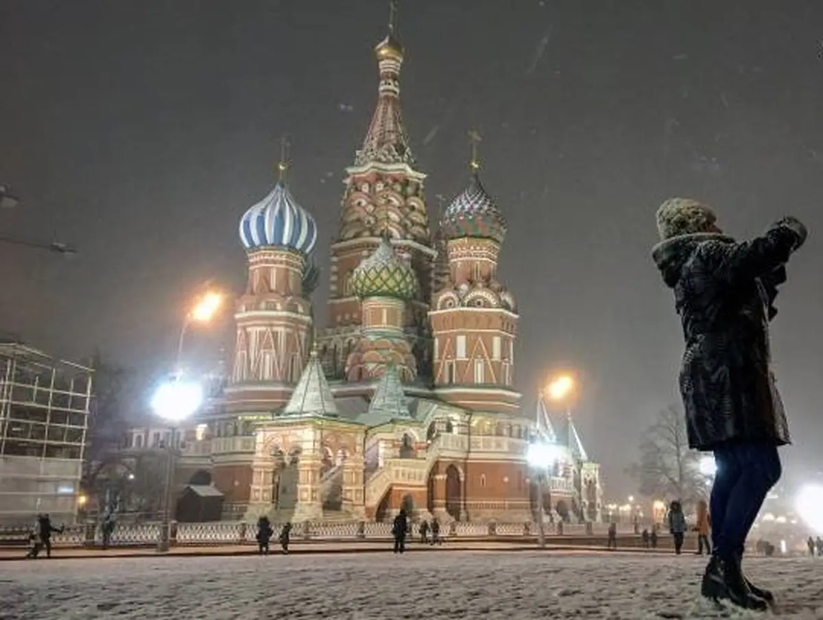 مسکو سفید پوش شد/ تصاویر