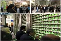 حضور محسن و یاسر هاشمی در حرم مطهر امام (ره) و جوار مزار پدر برای شرکت در انتخابات/عکس