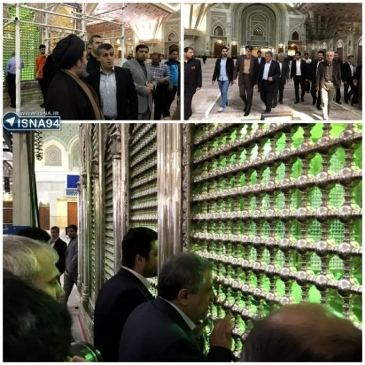 حضور محسن و یاسر هاشمی در حرم مطهر امام (ره) و جوار مزار پدر برای شرکت در انتخابات/عکس