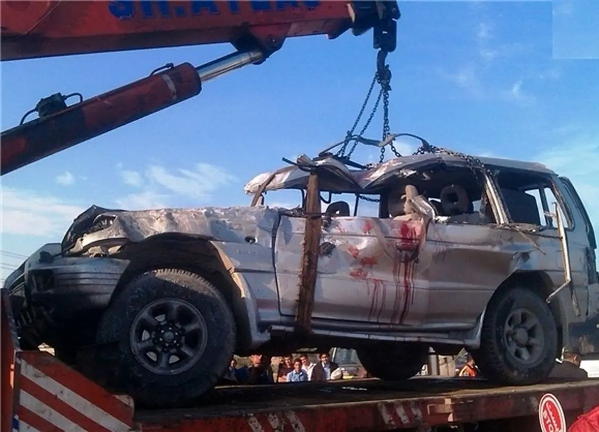 برخورد مرگبار دو خودرو در قم+ عکس