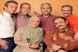 عکسی قدیمی از مهران مدیری و جمعی از بازیگران