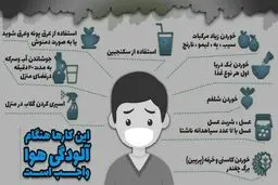 اینفوگرافی / کارهایی که انجام آنها هنگام آلودگی هوا واجب است